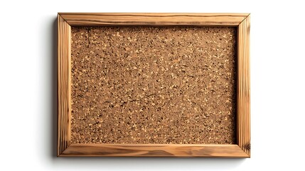 Fototapeta premium A wooden-framed corkboard, ideal for pinning notes, reminders, and photos.