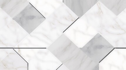 Abstract White Marble Geometric Tile Pattern Design