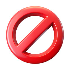 3d render of a sign not allowed