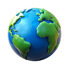 earth globe isolated on white