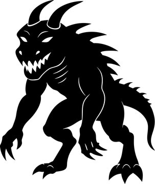  Halloween Deathclaw silhouette vector illustration art design
