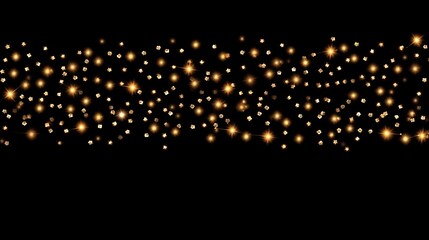 Golden Confetti and Sparkle Background Design