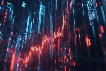 Business growth chart with financial data