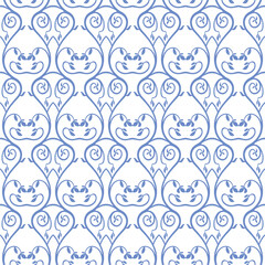 Wallpaper in the style of Baroque. A seamless vector background. sky and white texture