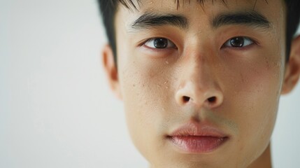 Close-up shot of a man with a tie on, suitable for business or formal occasion uses