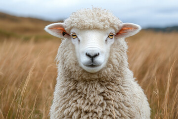 Fototapeta premium close up of a sheep in a natural setting. 