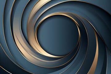 Abstract swirling metallic gradients on a minimalist business banner