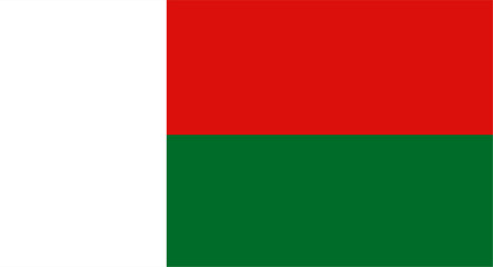 Obraz premium Flag of Madagascar – Editable EPS Vector in High Resolution (National Country Symbol)