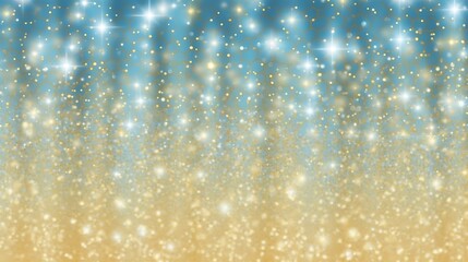 Abstract Blue Gold Glitter Sparkle Background