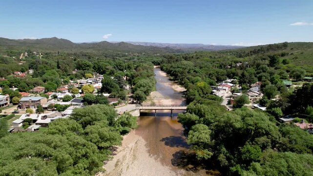 Aerial image of the town of "Alpa Corral" in the province of C&oacute;rdoba, Argentina.
