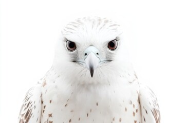 Obraz premium A close-up view of a bird's face with sharp talons and piercing eyes, suitable for use in wildlife or nature-themed projects