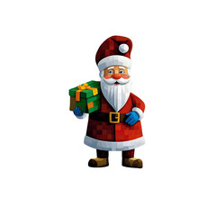 Fototapeta premium Cubist Santa Mosaic 