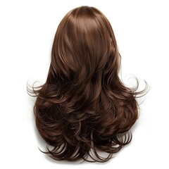 Naklejka premium Realistic strands of hair on a white background.