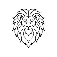 Obraz premium lion line art vector illustration