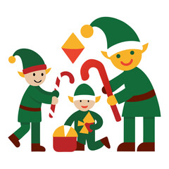 family with children silhouette vector illustration 