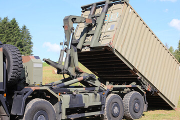 Army military container that is placed in the field during training operations © ChiccoDodiFC
