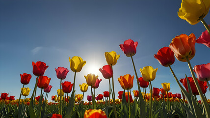 Obraz premium field of tulips