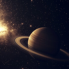 Exploring the magnificent rings and atmosphere of Saturn in deep space