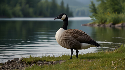 Obraz premium country goose branta canadensis
