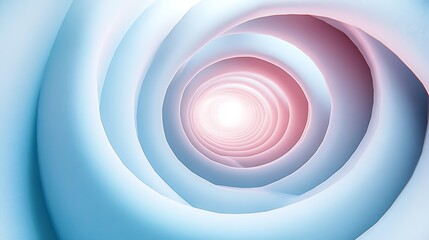 Abstract background with light blue and white gradient swirl background