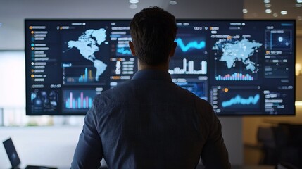 Data analysis in action business insights modern office digital dashboard tech environment analytical viewpoint visualization concepts