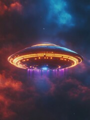 Flying Saucer in Sky