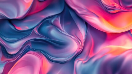 Obraz premium Close-up shot of a vibrant liquid painting with textured patterns and colors