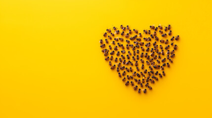Background With Bees Forming Heart
