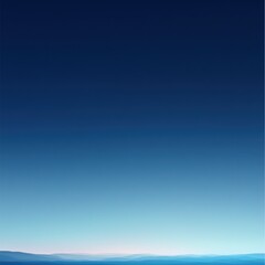 Fototapeta premium Serene Blue Sky Over Distant Rolling Hills