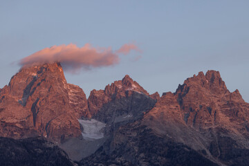 Scenic Sunset Landscape in Grand Teton National Park Wyoming in Autumn