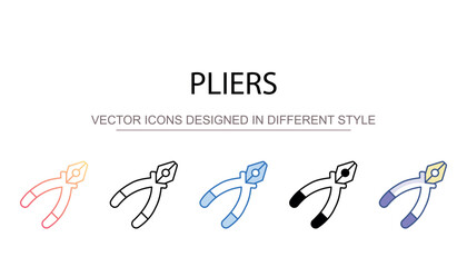 Pliers icon design with white background stock illustration