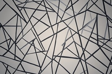 Abstract geometric outlines in gray over a white canvas