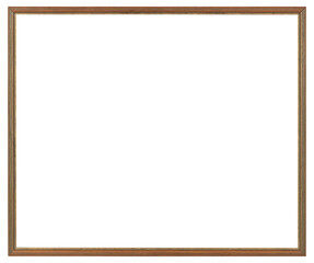 Obraz premium Narrow antique picture frame on a transparent background, in PNG format.