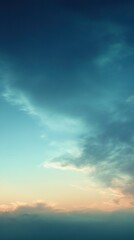 Obraz premium Serene Sunset Sky Pastel Cloudscape Horizon