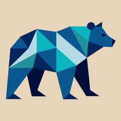geometric bear vector illustration