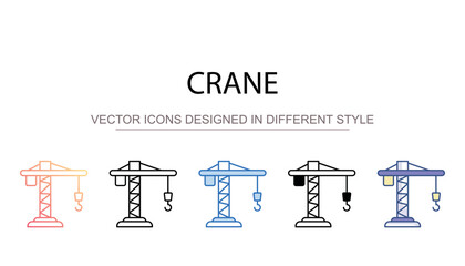 Crane icon design with white background stock illustration