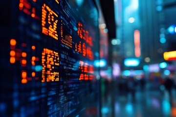 Fototapeta premium Corporate financial report with market trends