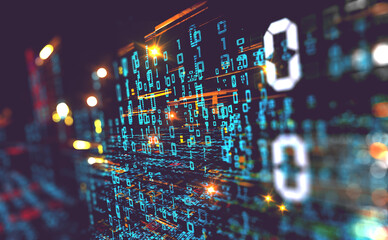 abstracto imagen digital relacionada con la ciberseguridad.
Análisis de volumen de datos e industria informática.Ilustración 3d. Estructura de datos y herramientas de información para el negocio de re