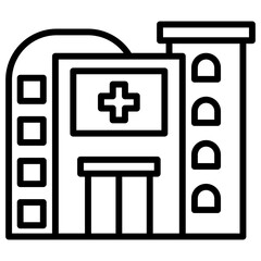 Hospital architecture icon element foe design