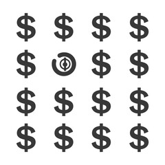 Obraz premium Dollar Sign Pattern with Circular Symbol in the Center