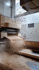 Milling equipment efficiently turns raw grains into quality flour in a modern facility