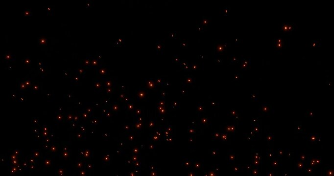 燃え上がる火の粉素材動画