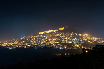 Mardin at night. The Old City of Mardin in Southeastern Anatolia of Turkey.