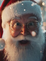 Santa Claus Face Close Up