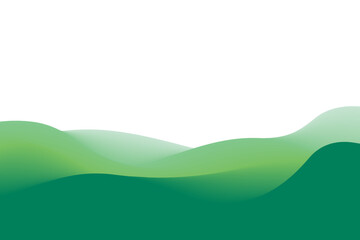 Obraz premium Abstract landscape green hills valley vector illustration background