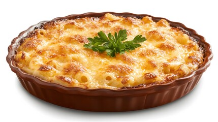 Food, Macaroni And Cheese, On White Background, Photo Realistic, Wallpaper, Cover and Screen for Smartphone, PC, Laptop, 9:16 and 16:9 Format