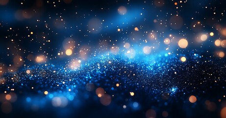 Obraz premium Blue and White Lights Creating a Magical Glow.