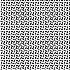 Black and white vector seamless pattern with small diamonds , star shapes ,rhombuses .Abstract black and white geometric texture .Simple minimal wide repeat background .