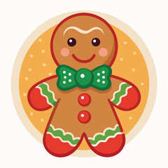 Fototapeta premium Festive Gingerbread Cookie