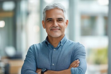 Obraz premium happy middle aged business man ceo